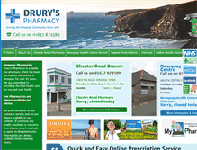 Tablet Screenshot of druryspharmacy.co.uk